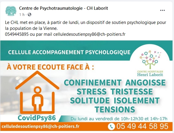 CH laborit confinement soutien